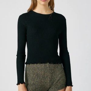 Pull&Bear Crop Ribbed Sweater
